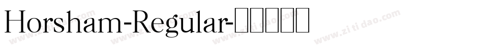 Horsham-Regular字体转换