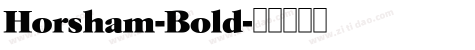 Horsham-Bold字体转换