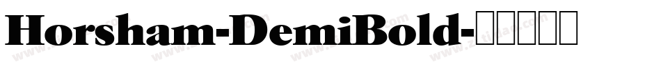 Horsham-DemiBold字体转换