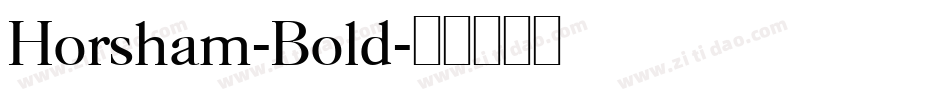 Horsham-Bold字体转换