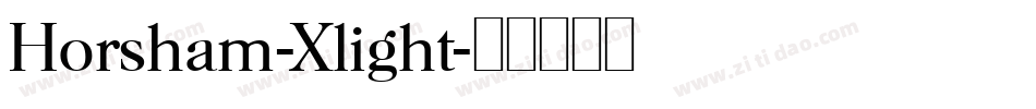 Horsham-Xlight字体转换
