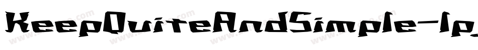 KeepQuiteAndSimple-1pje字体转换