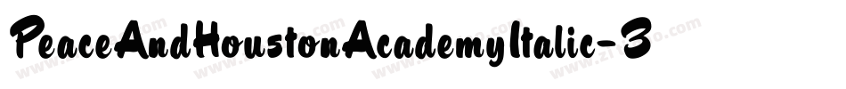 PeaceAndHoustonAcademyItalic-3zzpy字体转换