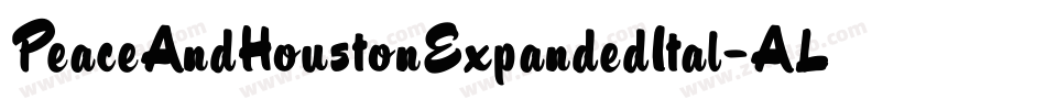 PeaceAndHoustonExpandedItal-ALLMD字体转换
