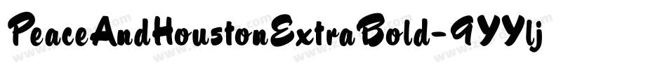 PeaceAndHoustonExtraBold-9YYlj字体转换