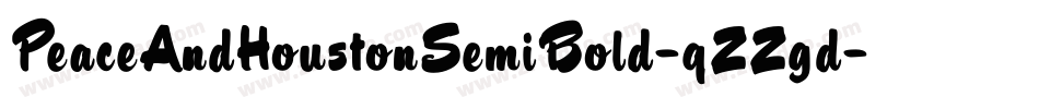 PeaceAndHoustonSemiBold-qZZgd字体转换
