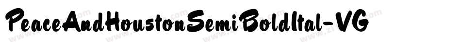 PeaceAndHoustonSemiBoldItal-VGG3x字体转换