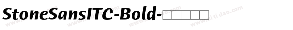 StoneSansITC-Bold字体转换