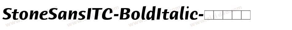 StoneSansITC-BoldItalic字体转换