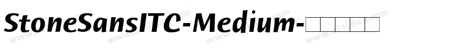 StoneSansITC-Medium字体转换