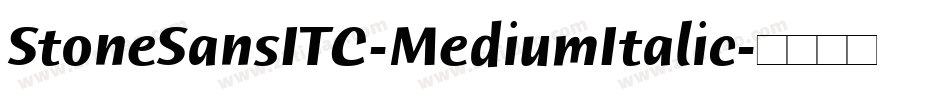 StoneSansITC-MediumItalic字体转换