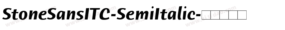 StoneSansITC-SemiItalic字体转换