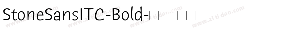 StoneSansITC-Bold字体转换