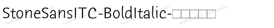 StoneSansITC-BoldItalic字体转换