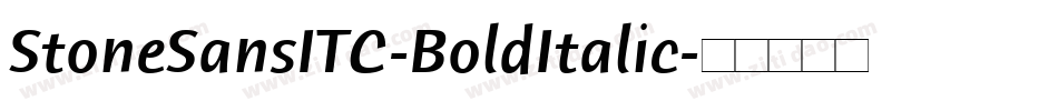 StoneSansITC-BoldItalic字体转换