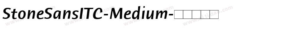 StoneSansITC-Medium字体转换