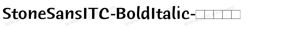 StoneSansITC-BoldItalic字体转换