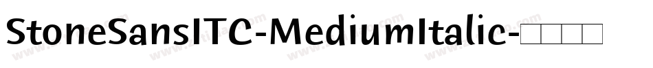 StoneSansITC-MediumItalic字体转换