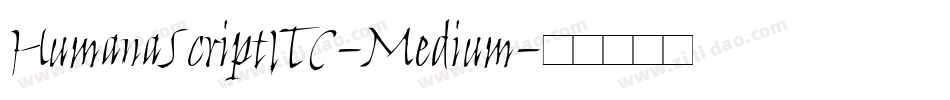 HumanaScriptITC-Medium字体转换