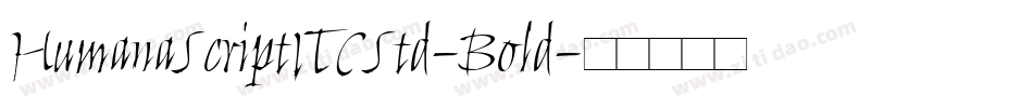 HumanaScriptITCStd-Bold字体转换