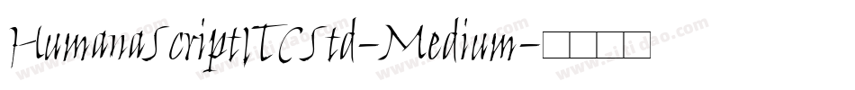 HumanaScriptITCStd-Medium字体转换