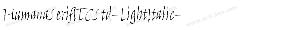 HumanaSerifITCStd-LightItalic字体转换