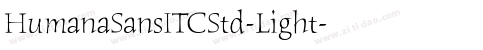 HumanaSansITCStd-Light字体转换