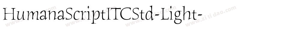 HumanaScriptITCStd-Light字体转换