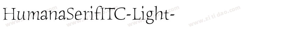 HumanaSerifITC-Light字体转换