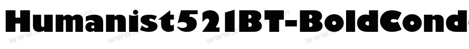 Humanist521BT-BoldCondensed字体转换