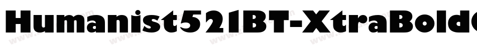 Humanist521BT-XtraBoldCondensed字体转换