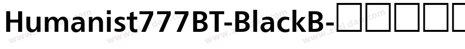 Humanist777BT-BlackB字体转换