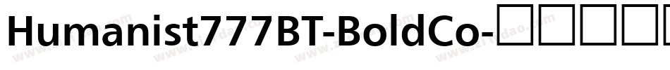 Humanist777BT-BoldCo字体转换