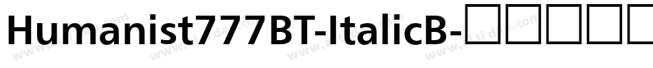 Humanist777BT-ItalicB字体转换