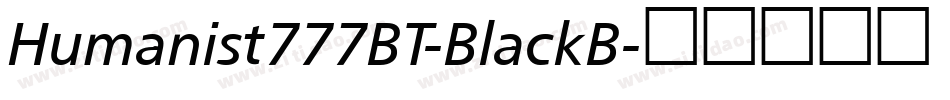 Humanist777BT-BlackB字体转换