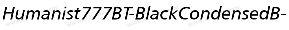 Humanist777BT-BlackCondensedB字体转换