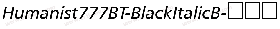 Humanist777BT-BlackItalicB字体转换
