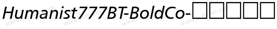 Humanist777BT-BoldCo字体转换