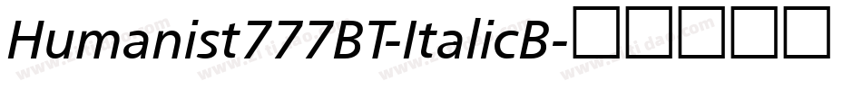 Humanist777BT-ItalicB字体转换