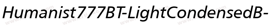 Humanist777BT-LightCondensedB字体转换