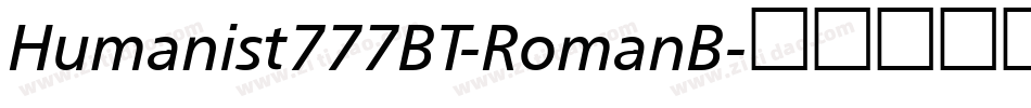 Humanist777BT-RomanB字体转换