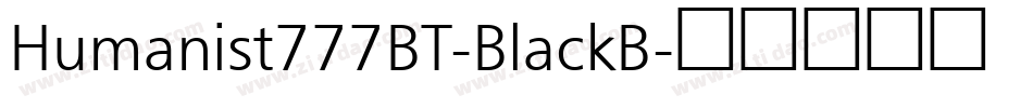Humanist777BT-BlackB字体转换