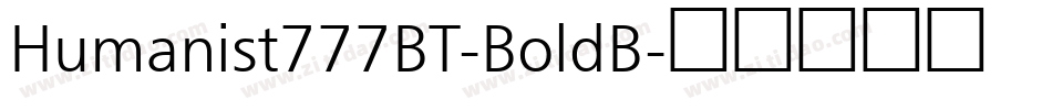 Humanist777BT-BoldB字体转换