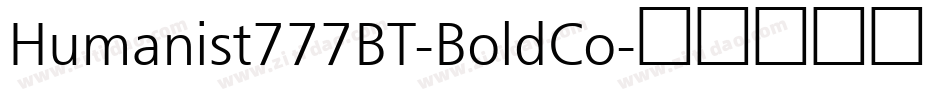 Humanist777BT-BoldCo字体转换