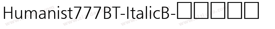 Humanist777BT-ItalicB字体转换