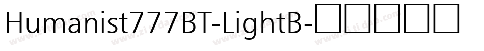 Humanist777BT-LightB字体转换