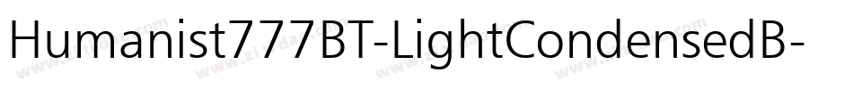 Humanist777BT-LightCondensedB字体转换