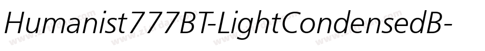 Humanist777BT-LightCondensedB字体转换