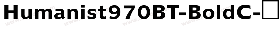 Humanist970BT-BoldC字体转换