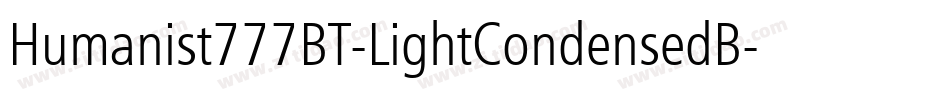 Humanist777BT-LightCondensedB字体转换